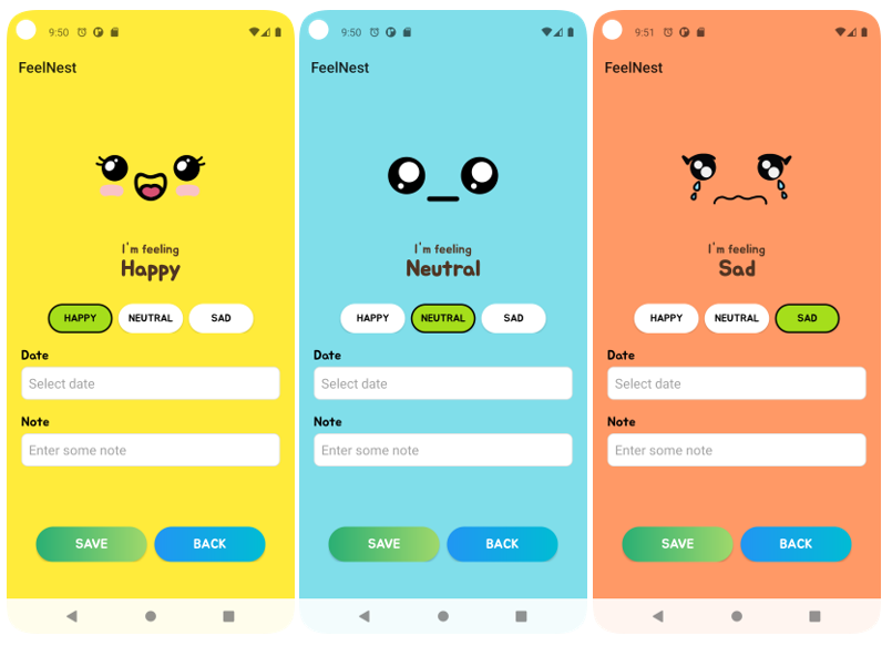 FeelNest-Mood tracker Mobile App
